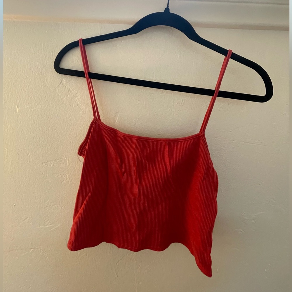 Red crop top